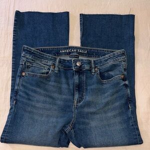 AE Next Level High-Waisted Kick Bootcut Crop Jean